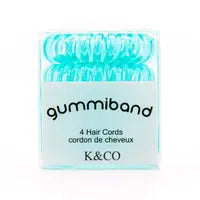 Box of 4 GummiBand Hair Cords, Hair Ties- Multi Color