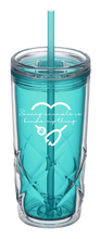 Load image into Gallery viewer, Saving Animals is Kinda My Thing - Teal Tumbler with Straw

